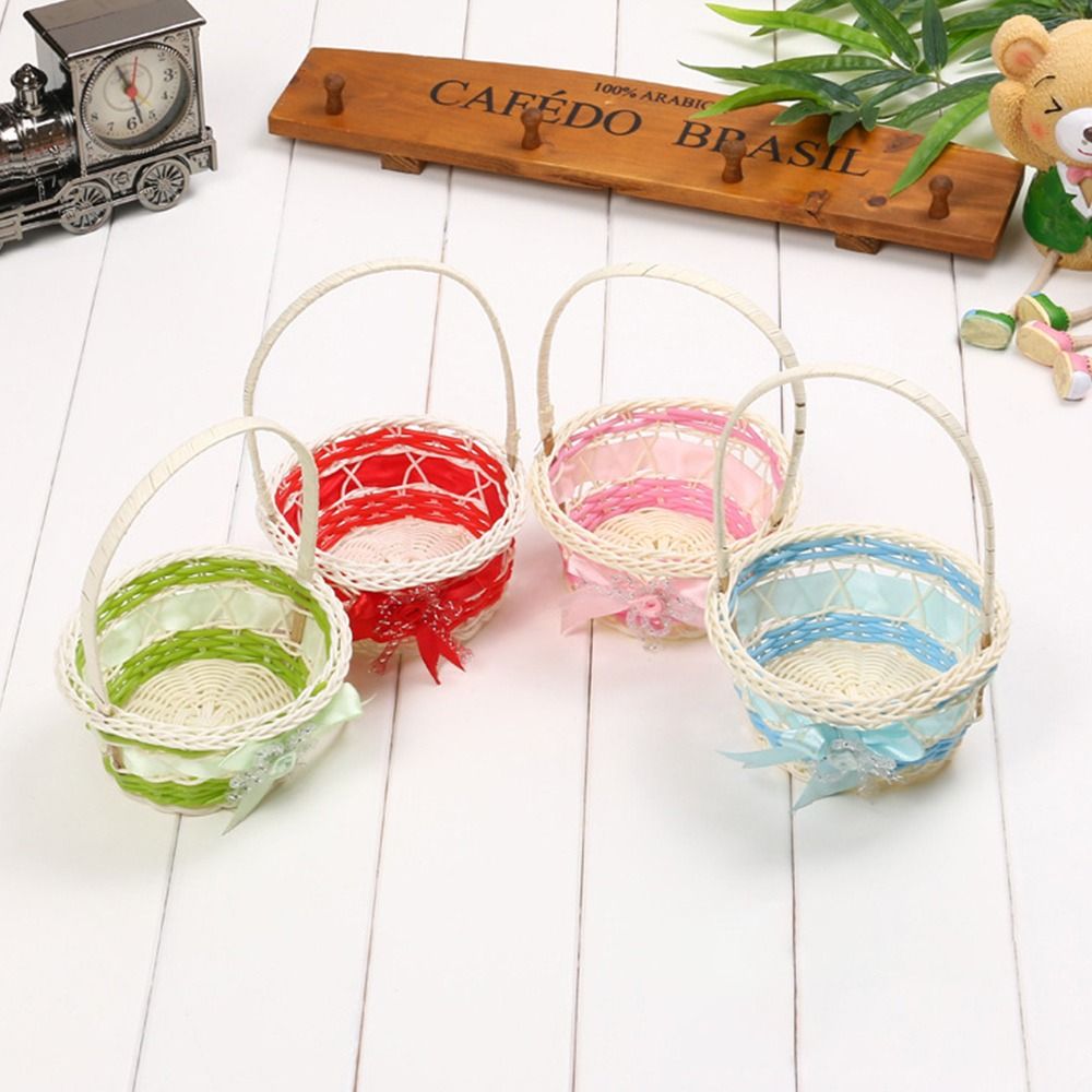 Basket Bag Wicker - Beautiful Hand Made Flower Storage Basket