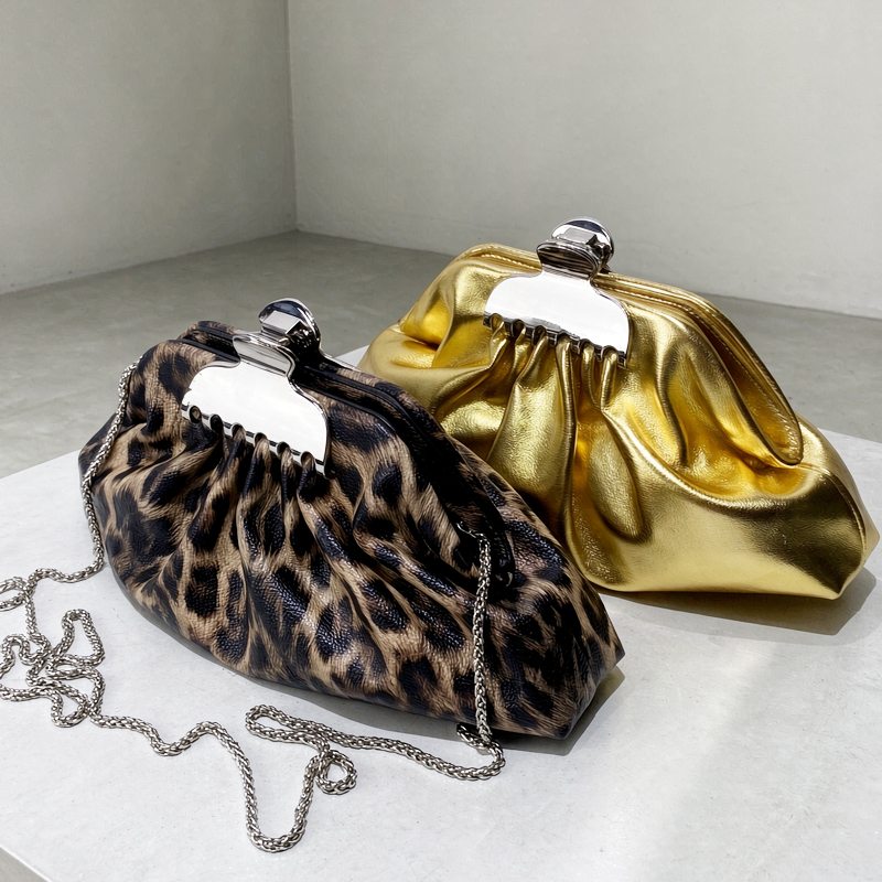Women Bags 2026 Trends - Clutch Leopard Print Evening Bag For