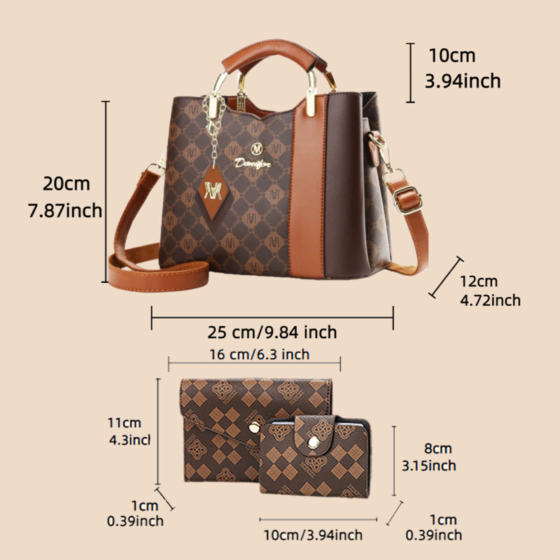 3-piece Women's Handbag Set wi - Women Bags Designer review and price