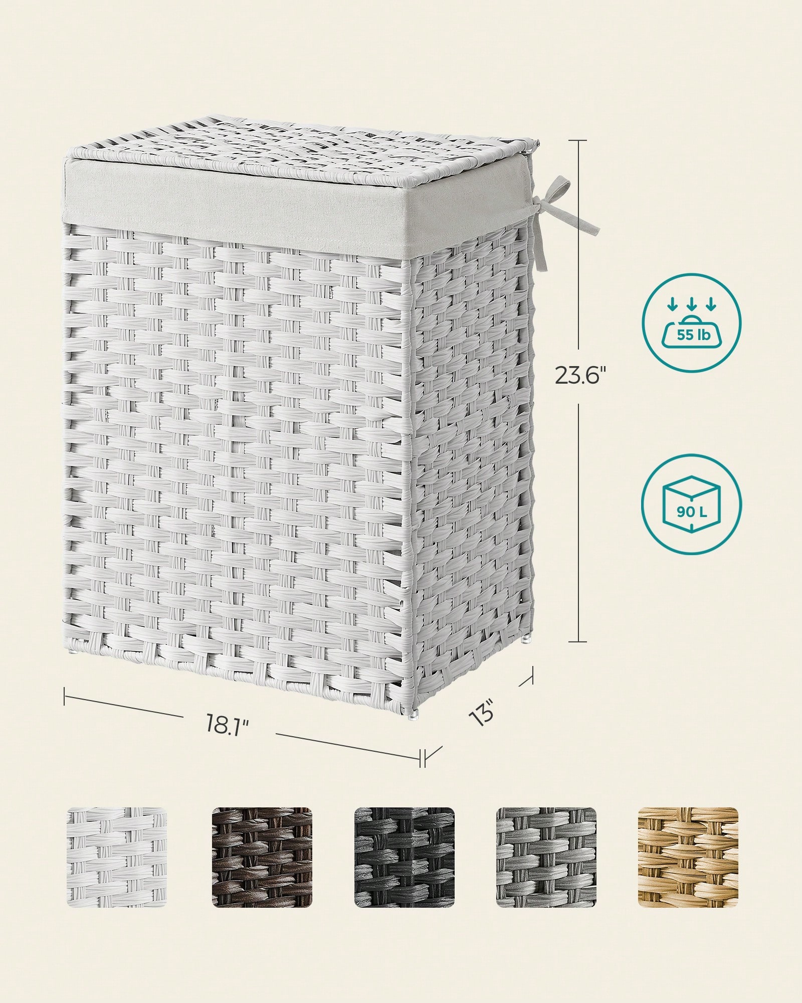 90L Handwoven Laundry Hamper M - Basket Bag Wicker review and price