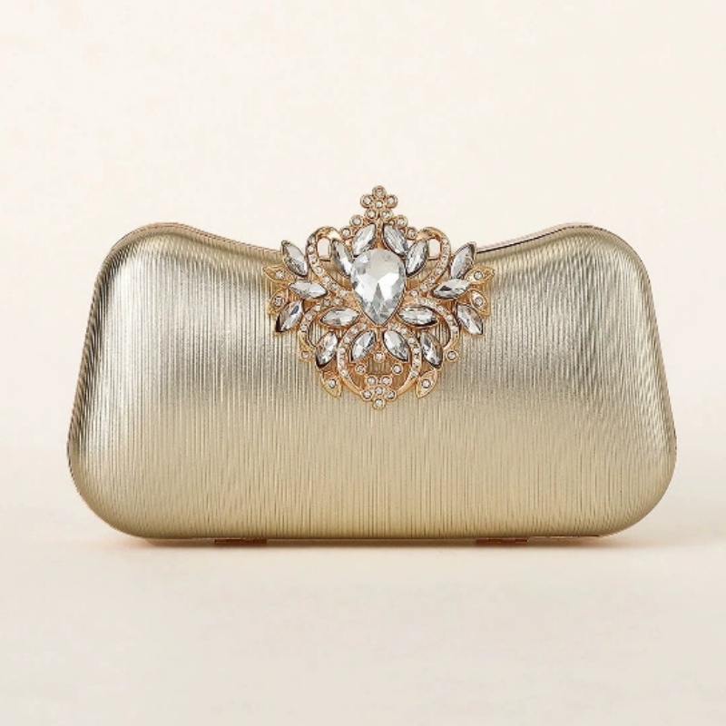Dark Green Velvet Clutch Bag L - Women Bags Gold review and price