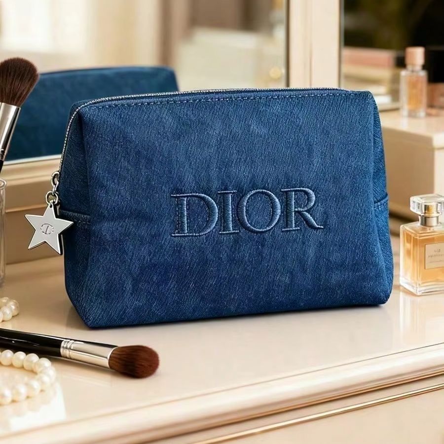 Dior Dark Denim Embroidered Lo - Women Bags Dior review and price