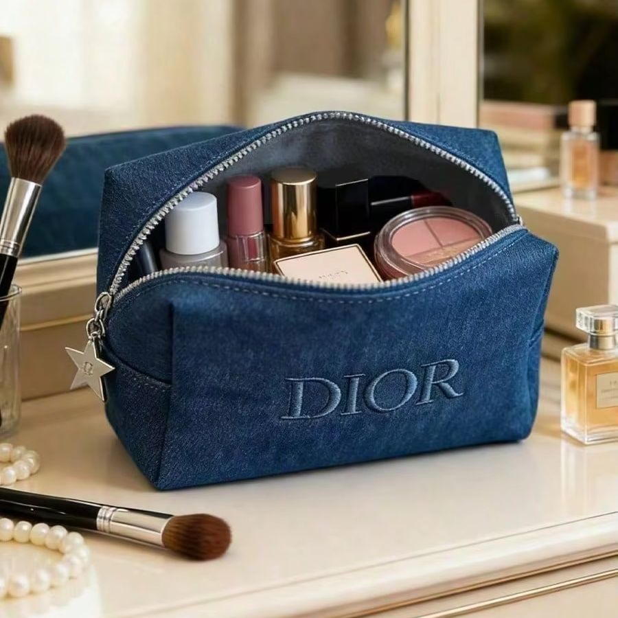 Dior Dark Denim Embroidered Lo - Women Bags Dior review and price
