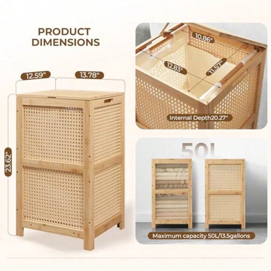 Bamboo Wicker Laundry Hamper B - Basket Bag Wicker review and price