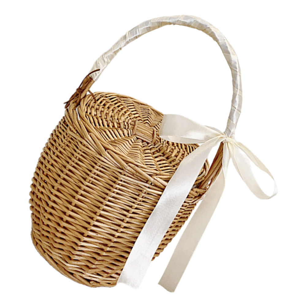 French Style Woven Handheld Pi - Basket Bag Wicker review and price