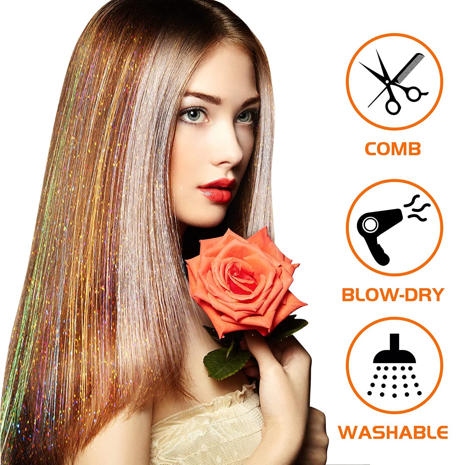24 Inch Tinsel Hair Extensions - Women Bags Pack review and price