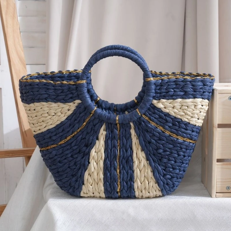 Large Capacity Straw Woven Bea - Women Bags Gold review and price