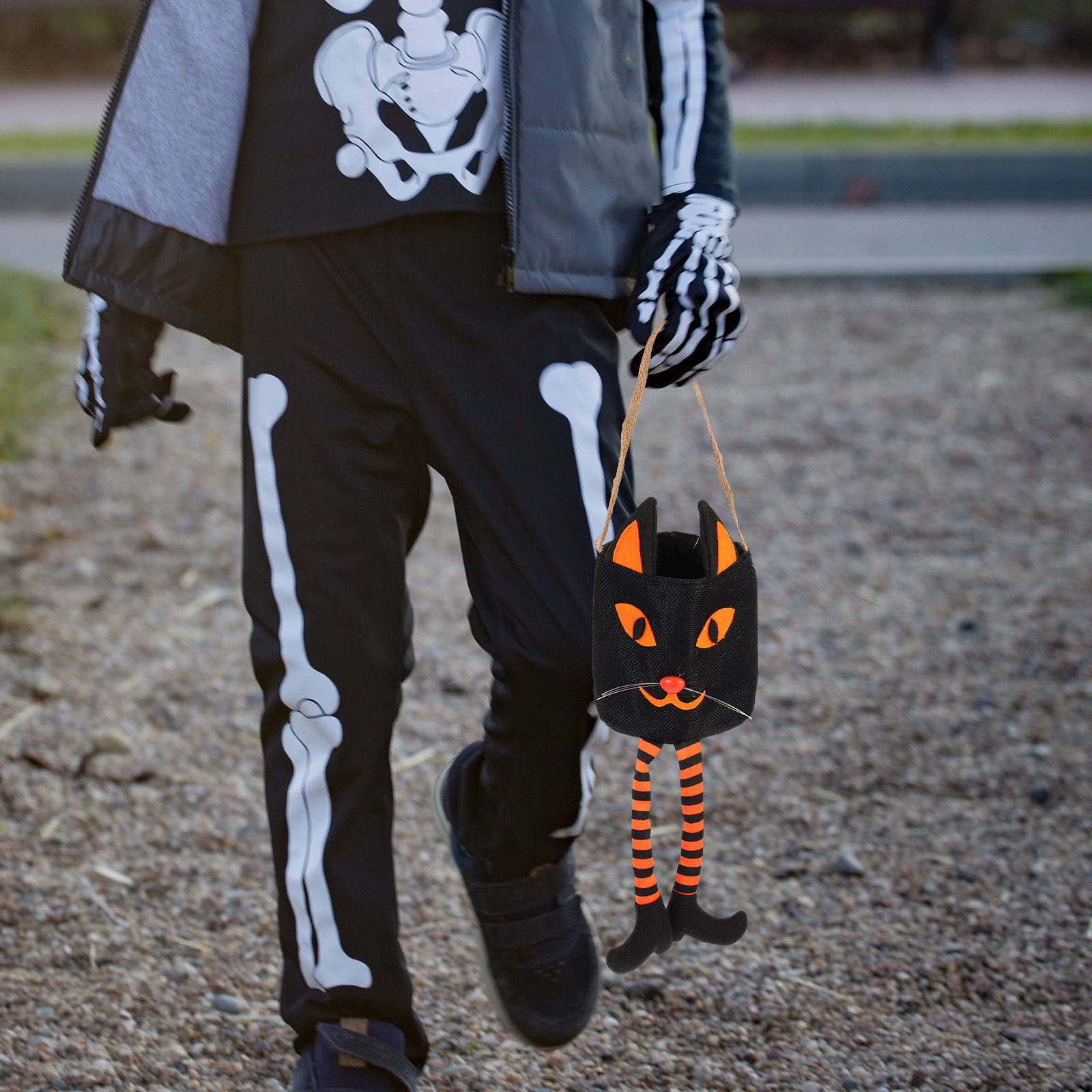 Kids Halloween Candy Bag Cat D - Basket Bag Wicker review and price
