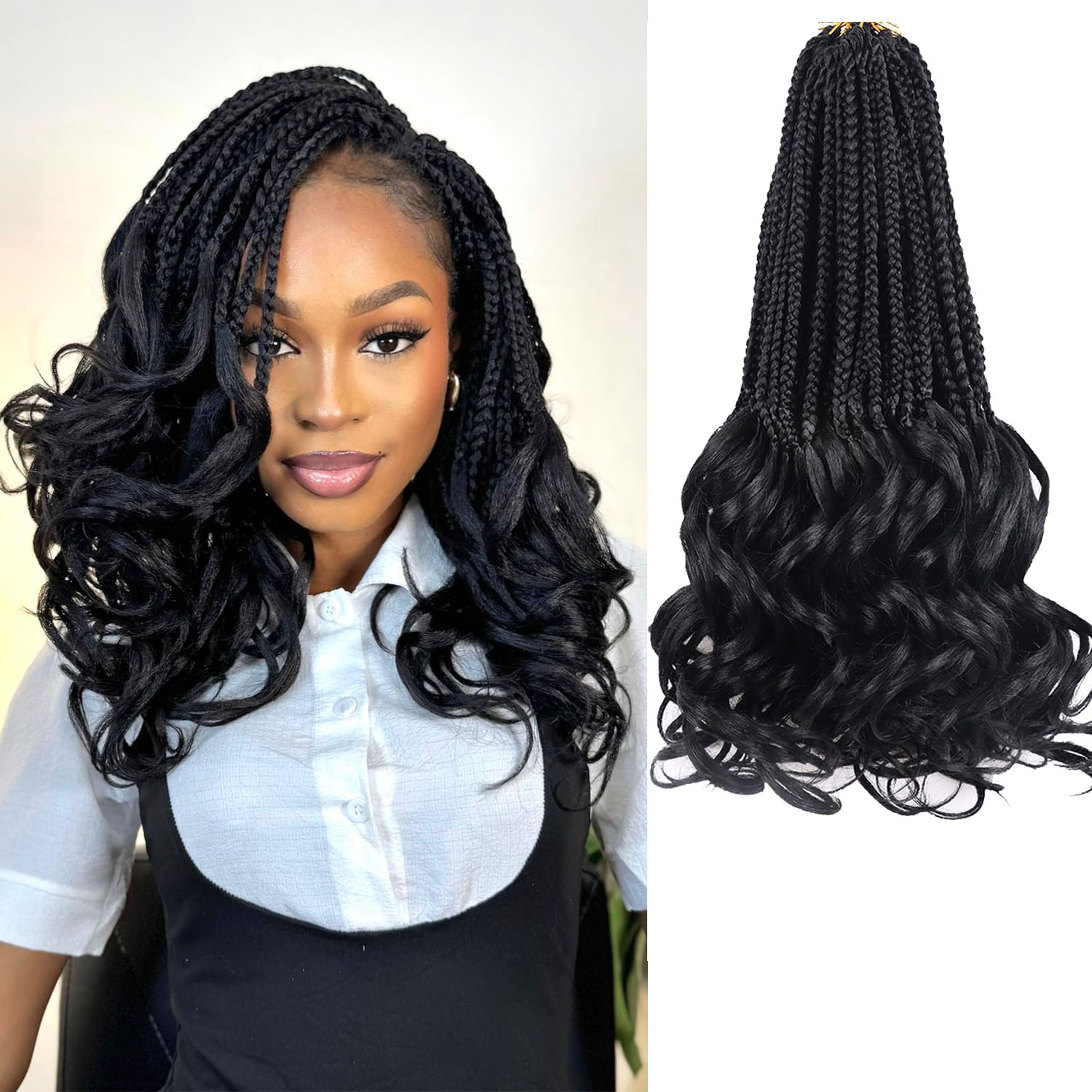 French Curl Crochet Braids 14  - Women Bags Pack review and price