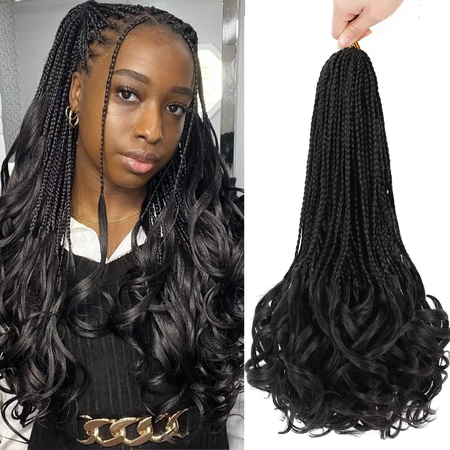 French Curl Crochet Braids 14  - Women Bags Pack review and price