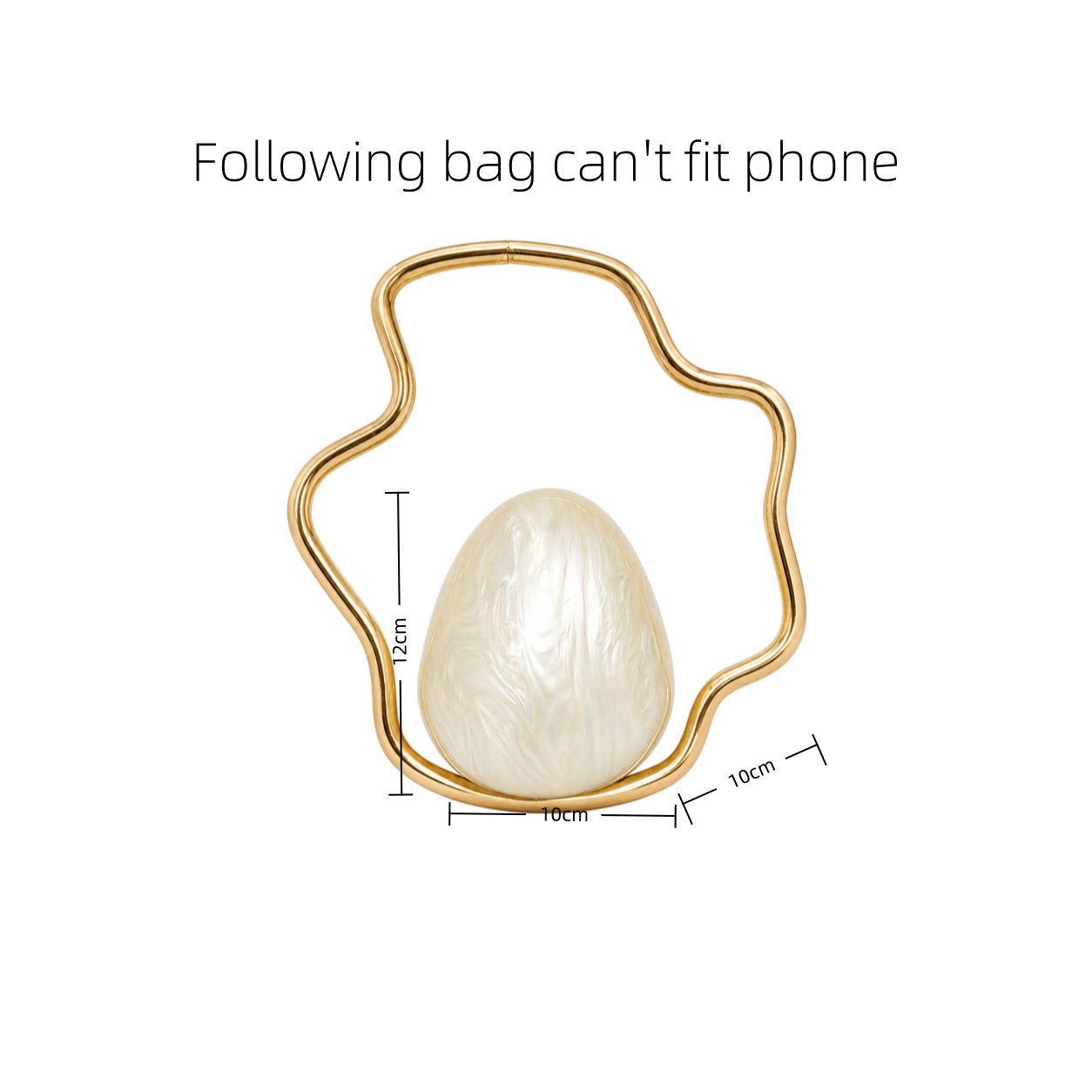 Women mini Acrylic Egg Bag Cut - Women Bags Gold review and price