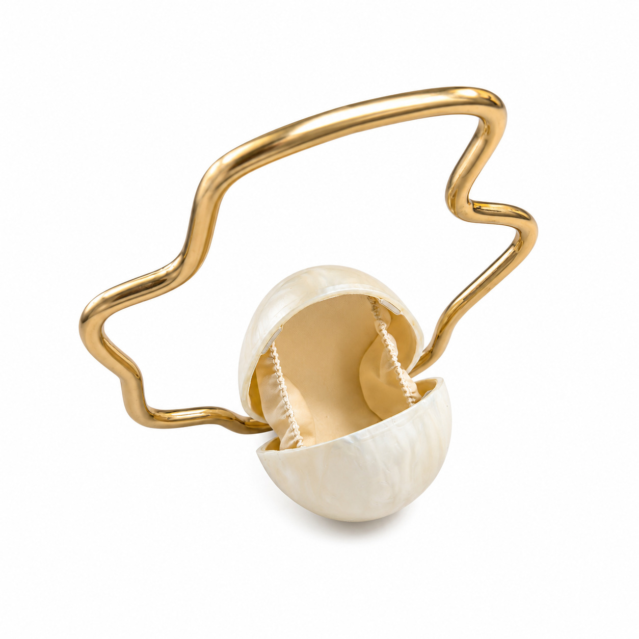 Women mini Acrylic Egg Bag Cut - Women Bags Gold review and price