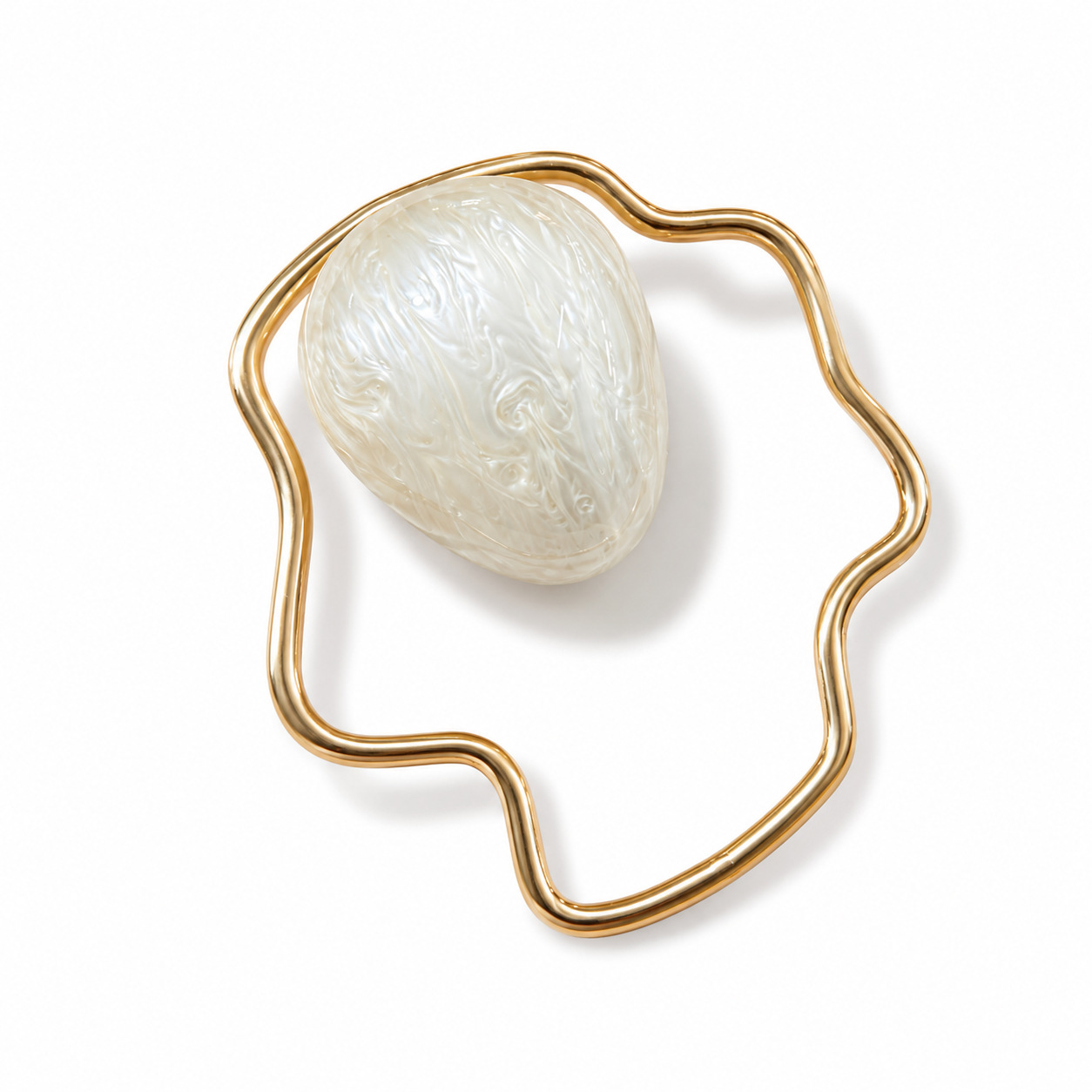 Women mini Acrylic Egg Bag Cut - Women Bags Gold review and price