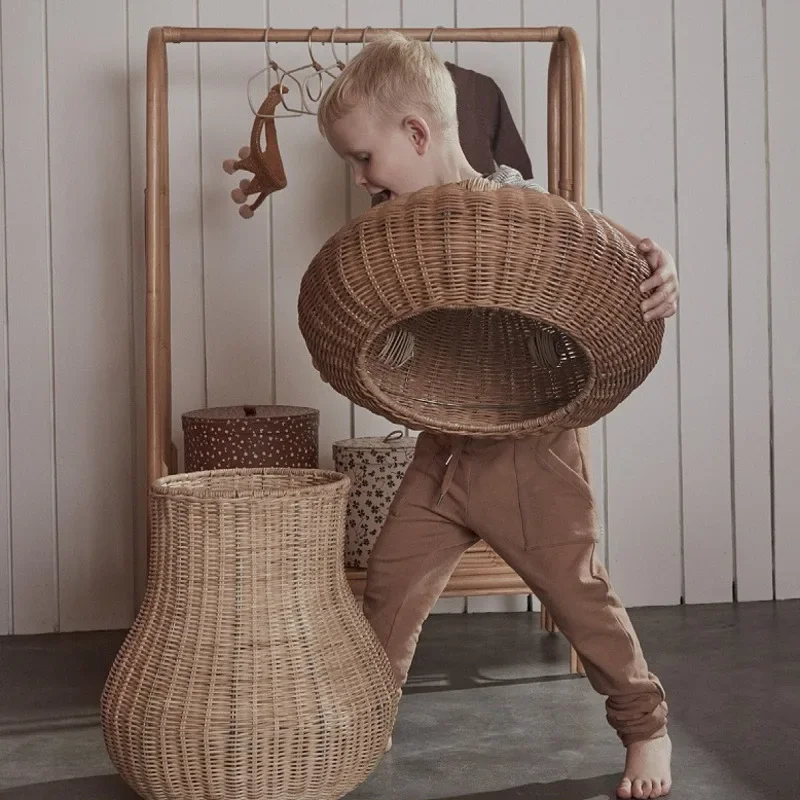 Nordic Wind Rattan Woven Mushr - Basket Bag Wicker review and price