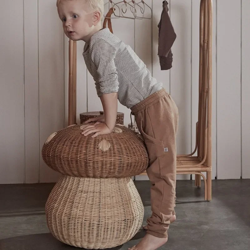 Nordic Wind Rattan Woven Mushr - Basket Bag Wicker review and price