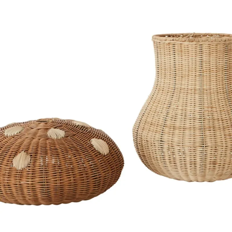 Nordic Wind Rattan Woven Mushr - Basket Bag Wicker review and price