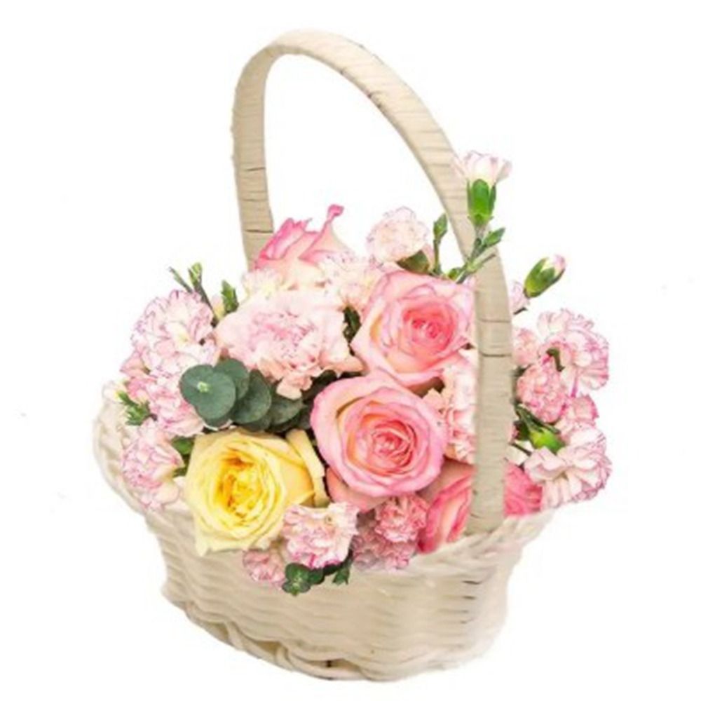 Beautiful Hand Made Flower Sto - Basket Bag Wicker review and price