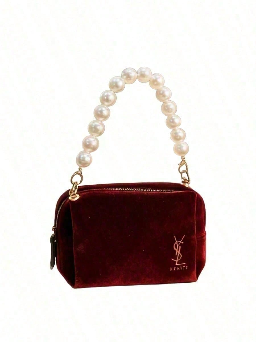 YSL Wine‑Red Velvet Cosmetic B - Women'S Ysl Bags Tote review and price