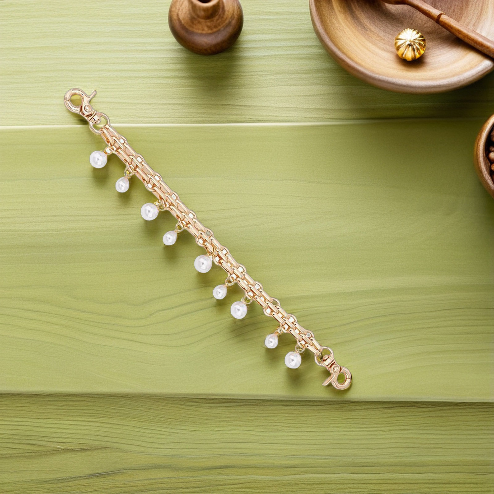 Gold Metal Pearl Purse Chain E - Women Bags Gold review and price