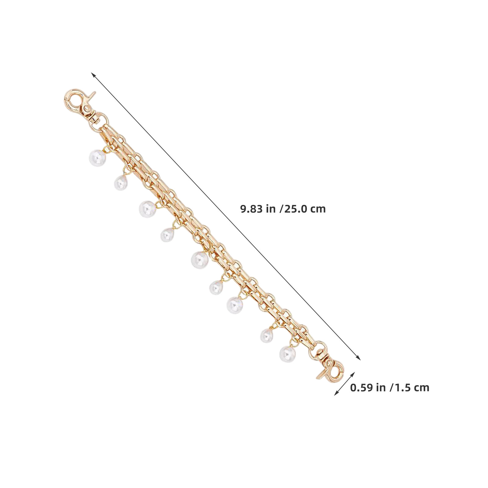 Gold Metal Pearl Purse Chain E - Women Bags Gold review and price