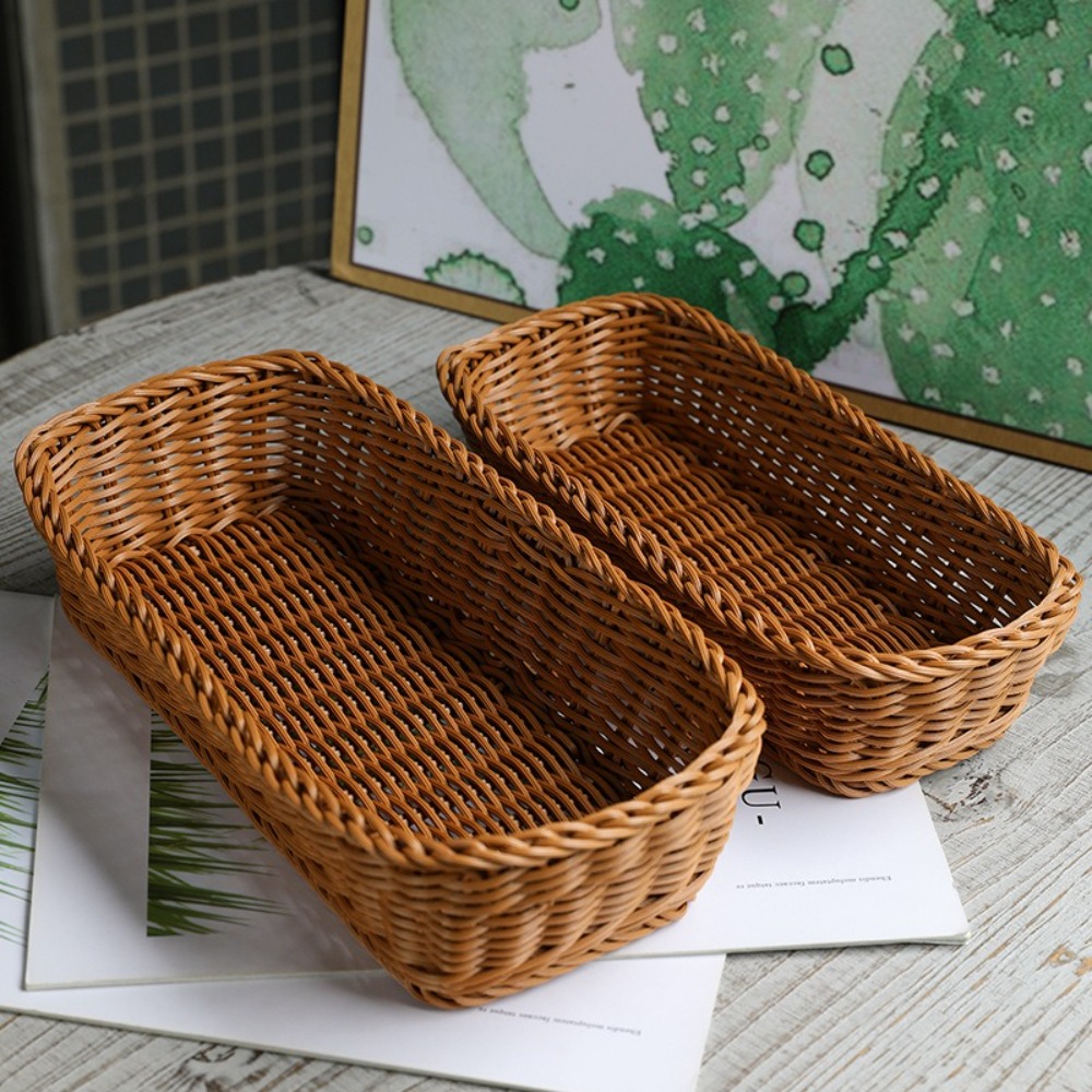 Imitation Rattan Storage Baske - Basket Bag Wicker review and price
